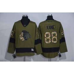Chicago Blackhawks #88 Patrick Kane Green Salute to Service Stitched Hockey Jersey