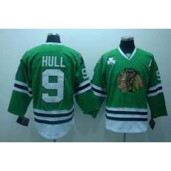Chicago Blackhawks #9 Hull green Jerseys