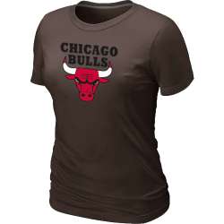 Chicago Bulls Big & Tall Primary Logo Brown Women's T-Shirt