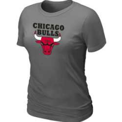 Chicago Bulls Big & Tall Primary Logo D.Grey Women\'s T-Shirt