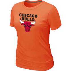 Chicago Bulls Big & Tall Primary Logo Orange Women's T-Shirt