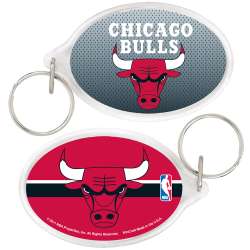 Chicago Bulls Key Ring Acrylic Oval Carded - Special Order
