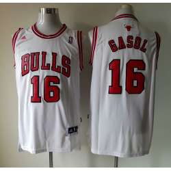 Chicago Bulls #16 Pau Gasol White Swingman Jerseys