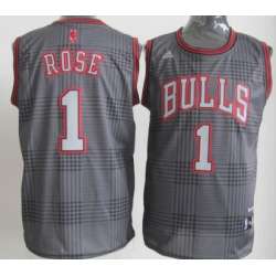 Chicago Bulls #1 Derrick Rose Black Rhythm Fashion Jerseys