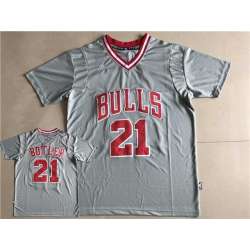 Chicago Bulls #21 Jimmy Butler Gray Short Sleeve Pride Swingman Stitched Jersey