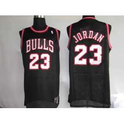 Chicago Bulls #23 Jordan black Jerseys white number