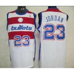 Chicago Bulls #23 Jordan white bullets Jerseys