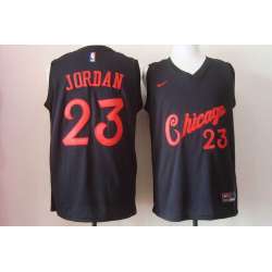 Chicago Bulls #23 Michael Jordan Black Nike Jersey