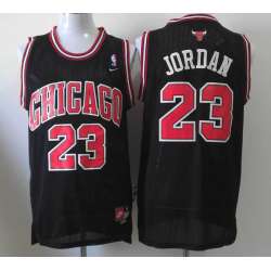 Chicago Bulls #23 Michael Jordan Black Nike Jerseys