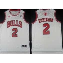 Chicago Bulls #2 Nate Robinson Revolution 30 Swingman White Jerseys