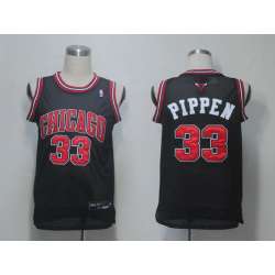 Chicago Bulls #33 Pippen Black swingman Jerseys