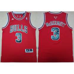 Chicago Bulls #3 Doug McDermott Revolution 30 Swingman Red Jerseys
