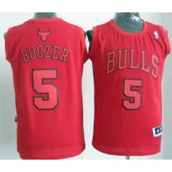 Chicago Bulls #5 Carlos Boozer Revolution 30 Swingman Red Big Color Jerseys