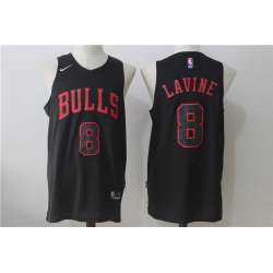 Chicago Bulls #8 Zach LaVine Black Nike Stitched Jersey