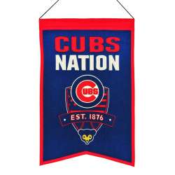 Chicago Cubs Banner 14x22 Wool Nations
