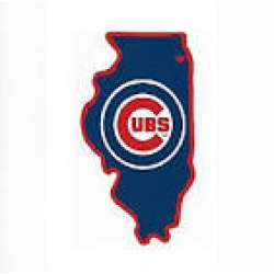 Chicago Cubs Home State Vinyl Sticker