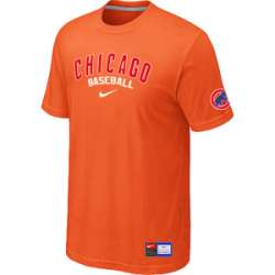 Chicago Cubs Orange Nike Short Sleeve Practice T-Shirt