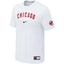 Chicago Cubs White Nike Short Sleeve Practice T-Shirt