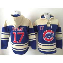 Chicago Cubs #17 Kris Bryant Blue Sweatshirt Baseball Stitched Hoodie