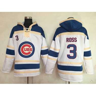 Chicago Cubs #3 Ross White Sawyer Hooded Sweatshirt Baseball Stitched Hoodie