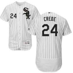 Chicago White Sox #24 Joe Crede White Flexbase Stitched Jersey DingZhi