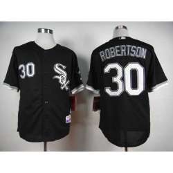 Chicago White Sox #30 David Robertson Black Jerseys