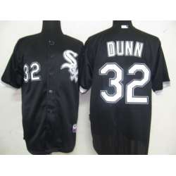 Chicago White Sox #32 Dunn Black Jerseys