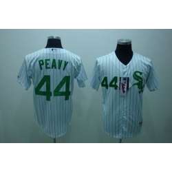 Chicago White Sox #44 peavy white(green strip)