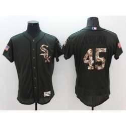 Chicago White Sox #45 Michael Jordan Green Salute To Service 2016 Flexbase Collection Stitched Baseball Jersey