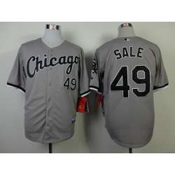Chicago White Sox #49 Chris Sale Gray Jerseys