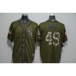 Chicago White Sox #49 Chris Sale Green Salute to Service Stitched Baseball Jersey