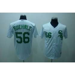 Chicago White Sox #56 buehrle white(green strip)Jerseys