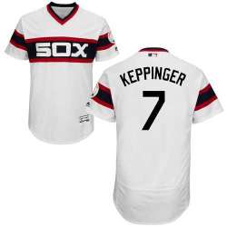 Chicago White Sox #7 Jeff Keppinger White Cooperstown Collection Flexbase Stitched Jersey DingZhi