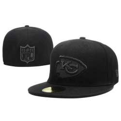 Chiefs Team Logo Black Fitted Hat LX