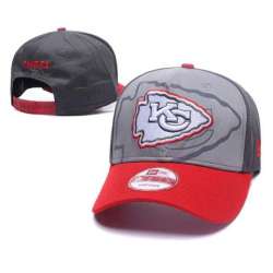 Chiefs Team Logo Gray & Dark Gray Peaked Adjustable Hat GS