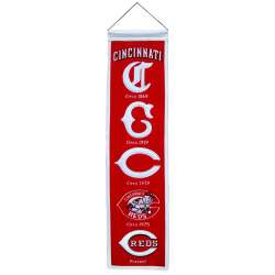 Cincinnati Reds Banner 8x32 Wool Heritage