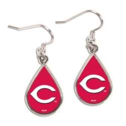 Cincinnati Reds Earrings Tear Drop Style