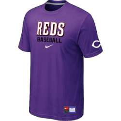 Cincinnati Reds Purple Nike Short Sleeve Practice T-Shirt