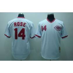 Cincinnati Reds #14 Pete Rose white Jerseys