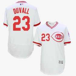 Cincinnati Reds #23 Adam Duvall White Cooperstown Collection Flexbase Stitched Jersey DingZhi