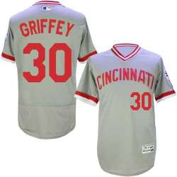 Cincinnati Reds #30 Ken Griffey Jr. Gray Cooperstown Collection Flexbase Stitched Jersey DingZhi