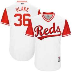 Cincinnati Reds #36 Blake Wood Blake Majestic White 2017 Players Weekend Jersey JiaSu