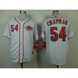 Cincinnati Reds #54 Aroldis Chapman White Jerseys