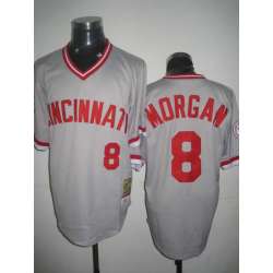 Cincinnati Reds #8 Joe Morgan grey Jerseys
