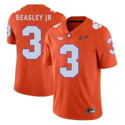 Clemson Tigers #3 Vic Beasley Jr. Orange With Diamond Logo College Football Jersey DingZhi