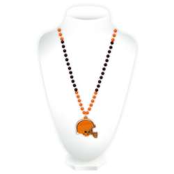 Cleveland Browns Beads with Medallion Mardi Gras Style
