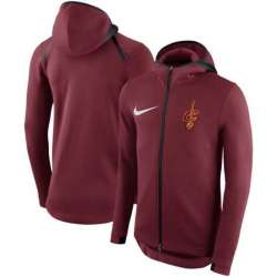Cleveland Cavaliers Nike Showtime Therma Flex Performance Full Zip Hoodie Red