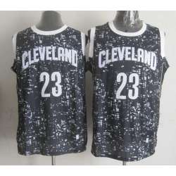 Cleveland Cavaliers #23 LeBron James Black City Luminous Stitched Jersey