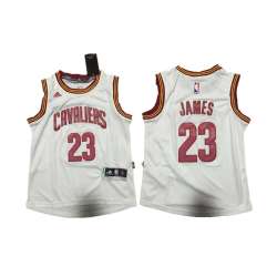 Cleveland Cavaliers #23 LeBron James White Youth Swingman Stitched NBA Jersey