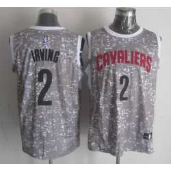 Cleveland Cavaliers #2 Kyrie Irving Gray City Luminous Stitched Jersey